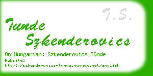 tunde szkenderovics business card
