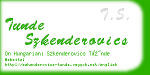 tunde szkenderovics business card